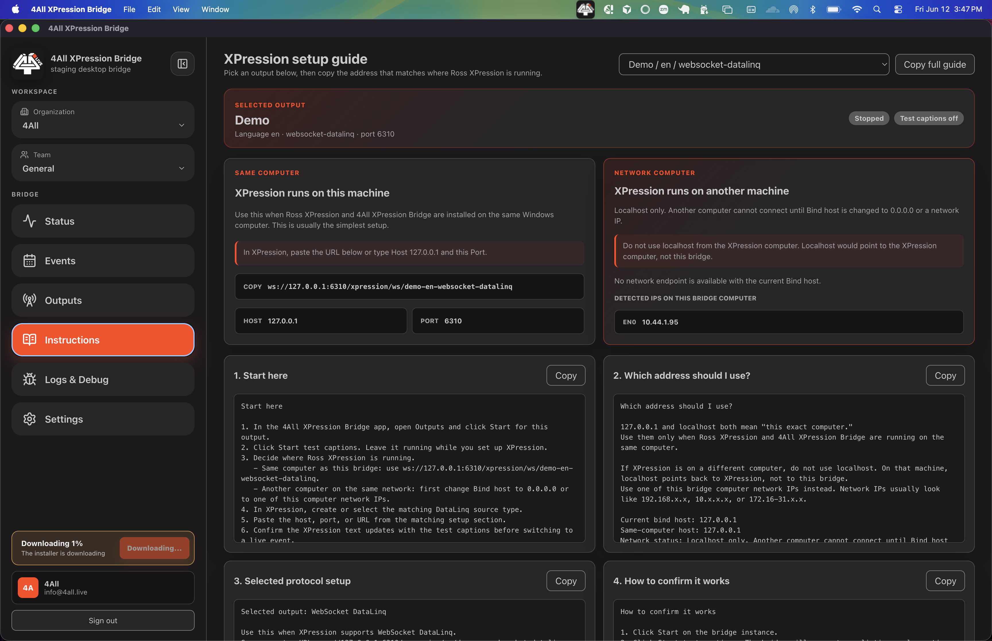 XPression setup guide